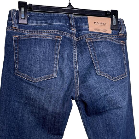Moussy Vintage Comfort Nancy Skinny Dark Wash Mid-Rise Distressed Skinny Size 26 - Picture 5 of 11